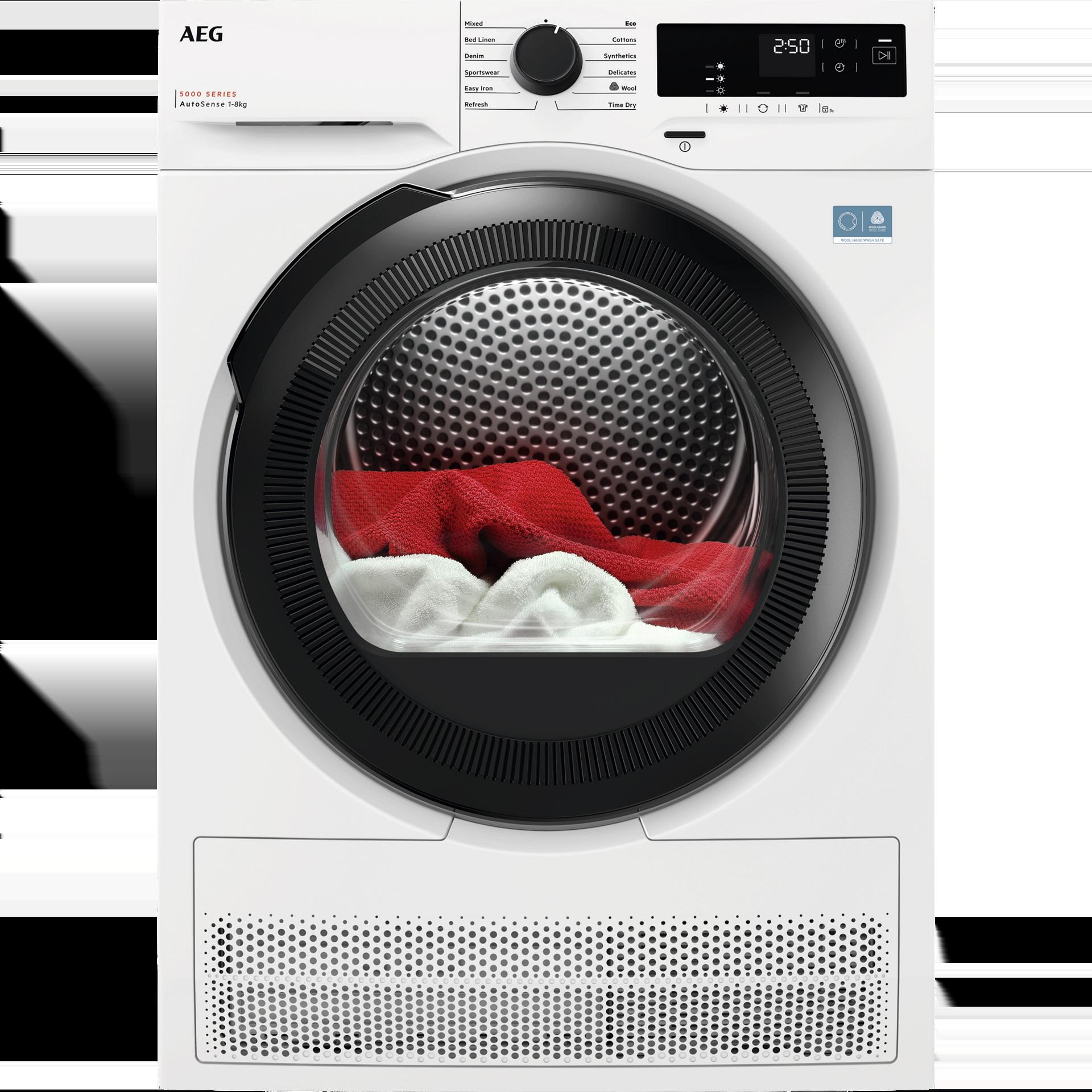 Сушилня AEG T5DZ8BE , 8 kg, C                                                                                                                                , Бял | JAR Computers Сушилня AEG T5DZ8BE , 8 kg, C                                                                                                                                , Бял