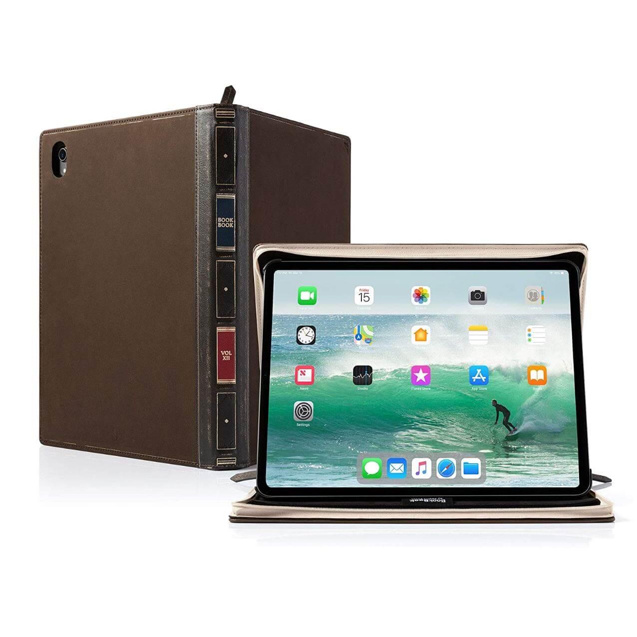 Уникален кожен калъф с отделение за Apple Pencil за iPad Pro 12.9 (2018) - TwelveSouth BookBook (кафяв) | JAR Computers Уникален кожен калъф с отделение за Apple Pencil за iPad Pro 12.9 (2018) - TwelveSouth BookBook (кафяв)