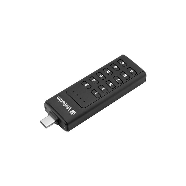 USB флаш памет Verbatim, Keypad Secure, USB Type-C 3.2, 64 GB, черна