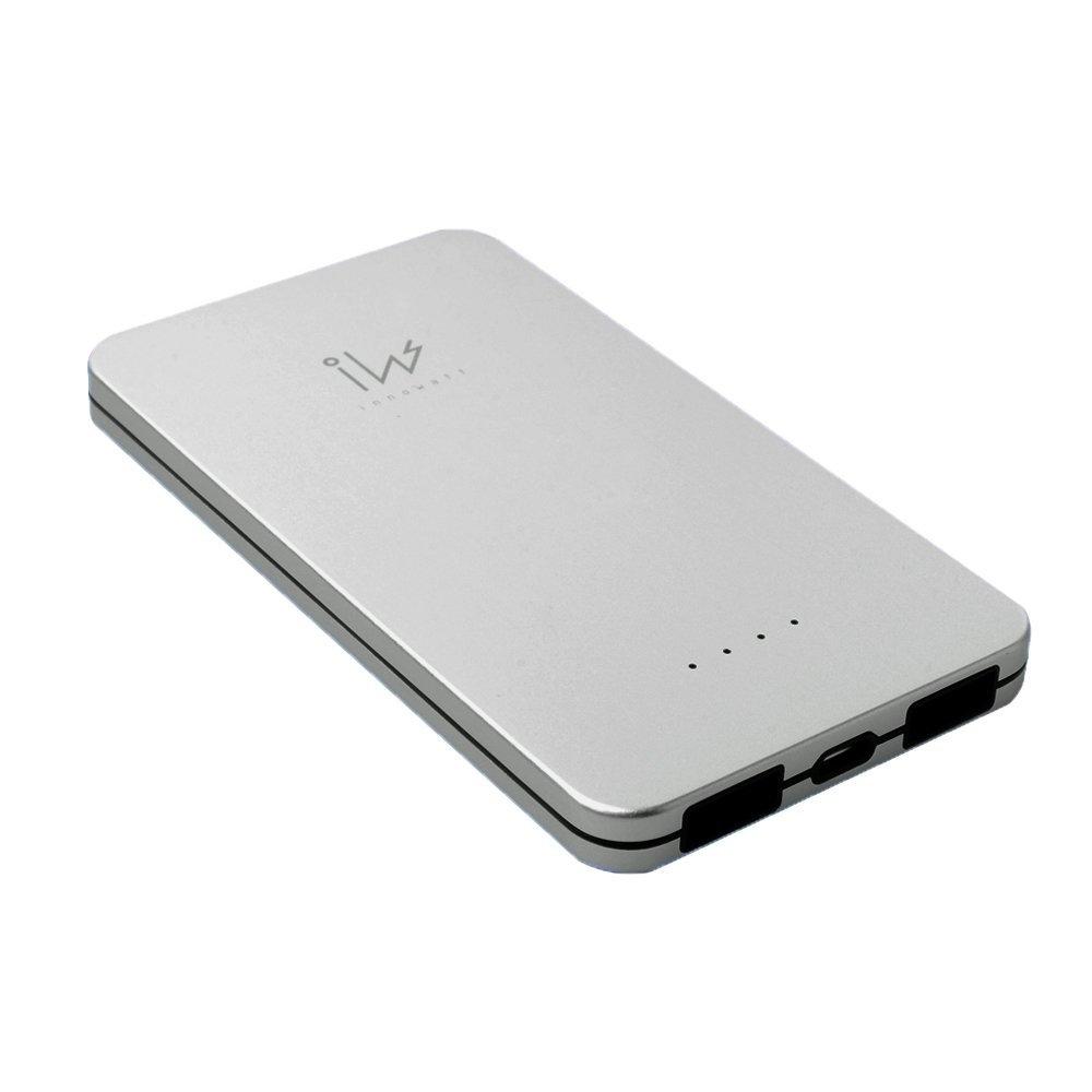Външна батерия с 2 USB изхода за мобилни телефони и таблети - Innowatt Power Bank 5000 mAh (сребриста) | JAR Computers Външна батерия с 2 USB изхода за мобилни телефони и таблети - Innowatt Power Bank 5000 mAh (сребриста)