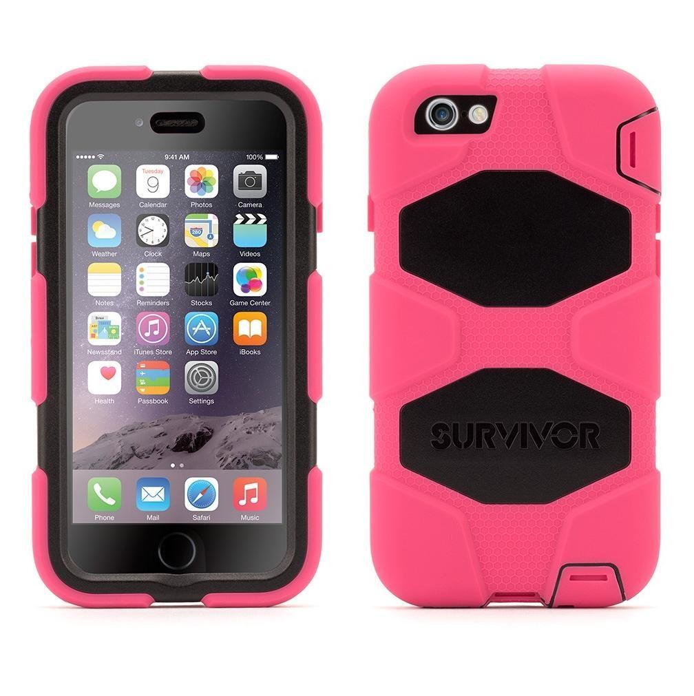 Защита от най-висок клас за iPhone 6, iPhone 6S - Griffin Survivor All-Terrain Extreme-Duty Case (розов-черен) | JAR Computers Защита от най-висок клас за iPhone 6, iPhone 6S - Griffin Survivor All-Terrain Extreme-Duty Case (розов-черен)