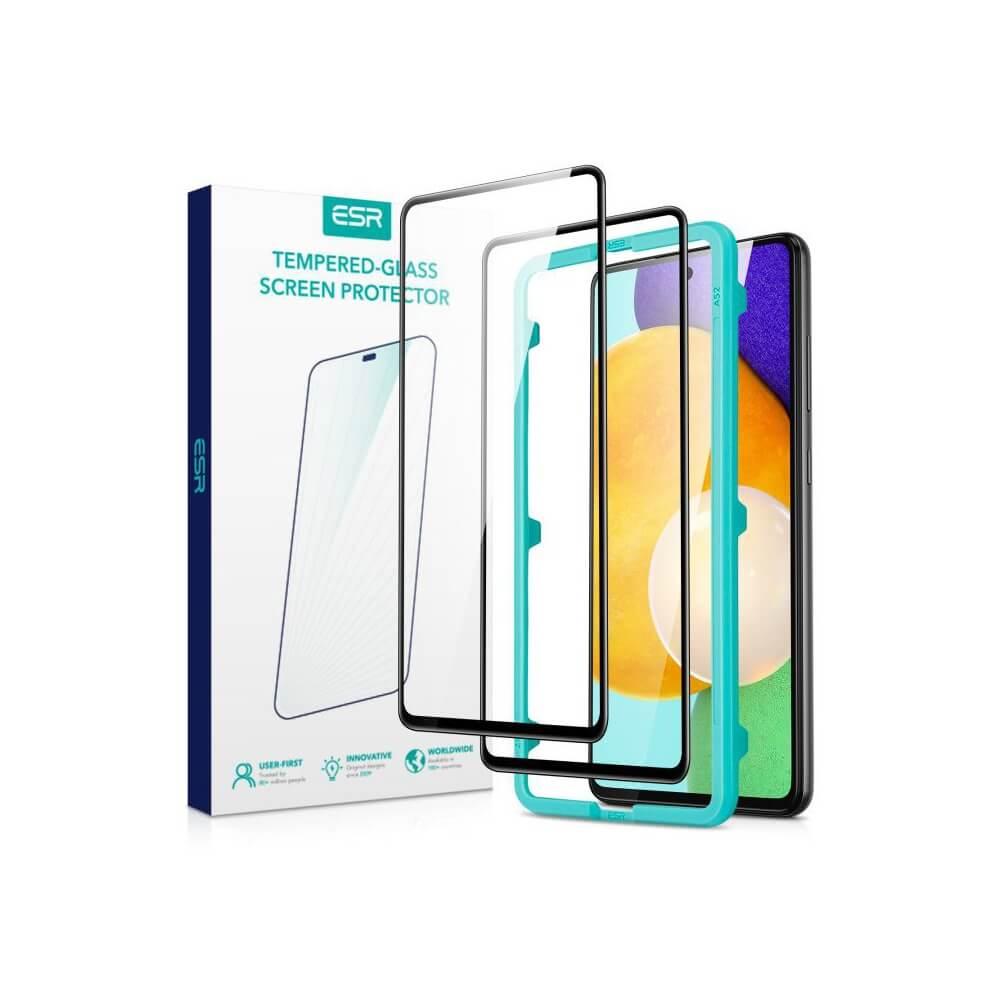 2 броя калени стъклени защитни покрития за целия дисплей на Samsung Galaxy A52, Galaxy A52s - ESR Screen Shield 3D Full Cover Tempered Glass 2 Pack (черен-прозрачен) | JAR Computers 2 броя калени стъклени защитни покрития за целия дисплей на Samsung Galaxy A52, Galaxy A52s - ESR Screen Shield 3D Full Cover Tempered Glass 2 Pack (черен-прозрачен)