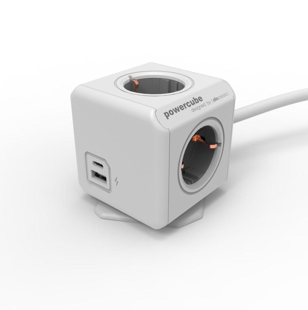 DesignNest PowerCube Original 10436 разклонител USB A+C с кабел 1,5 м, 4 гнезда | JAR Computers DesignNest PowerCube Original 10436 разклонител USB A+C с кабел 1,5 м, 4 гнезда