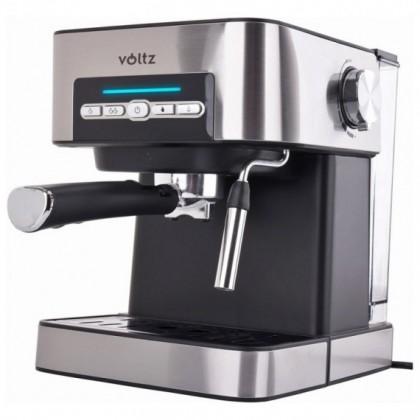 Еспресо машина Voltz V51171C, 850W, 20 bar, 1.2 литра, 3 функции, 2 цедки, Инокс