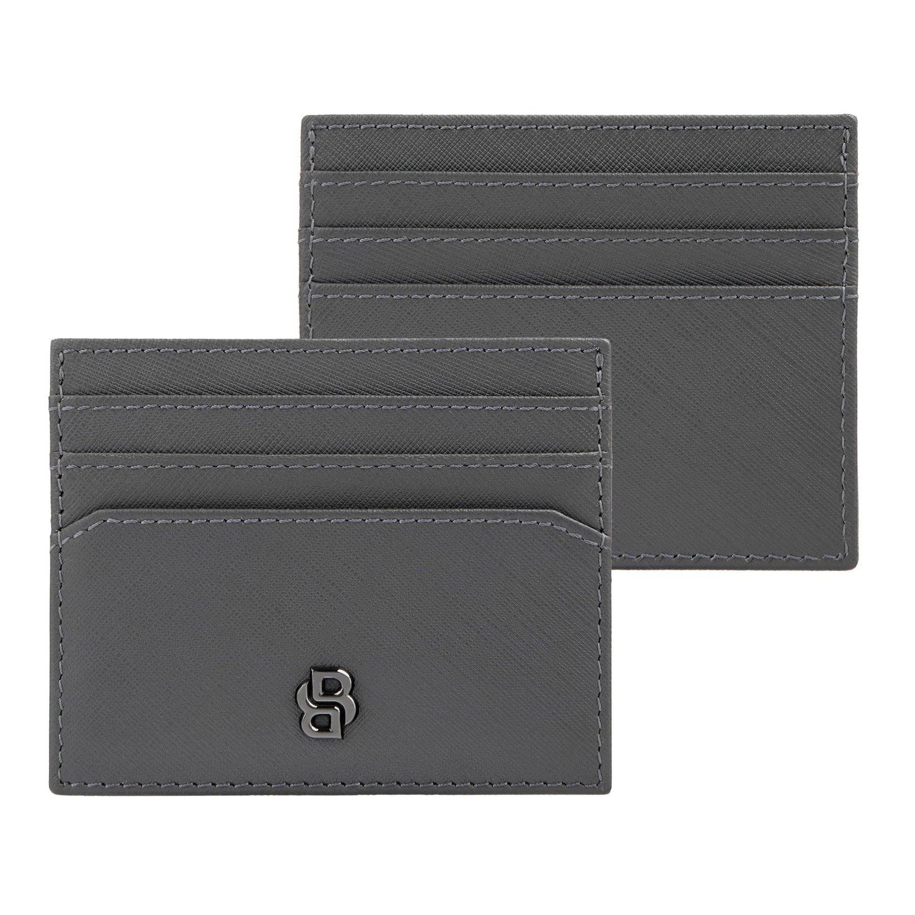 Hugo Boss Калъф за карти Saffiano, с 6 отделения, сив