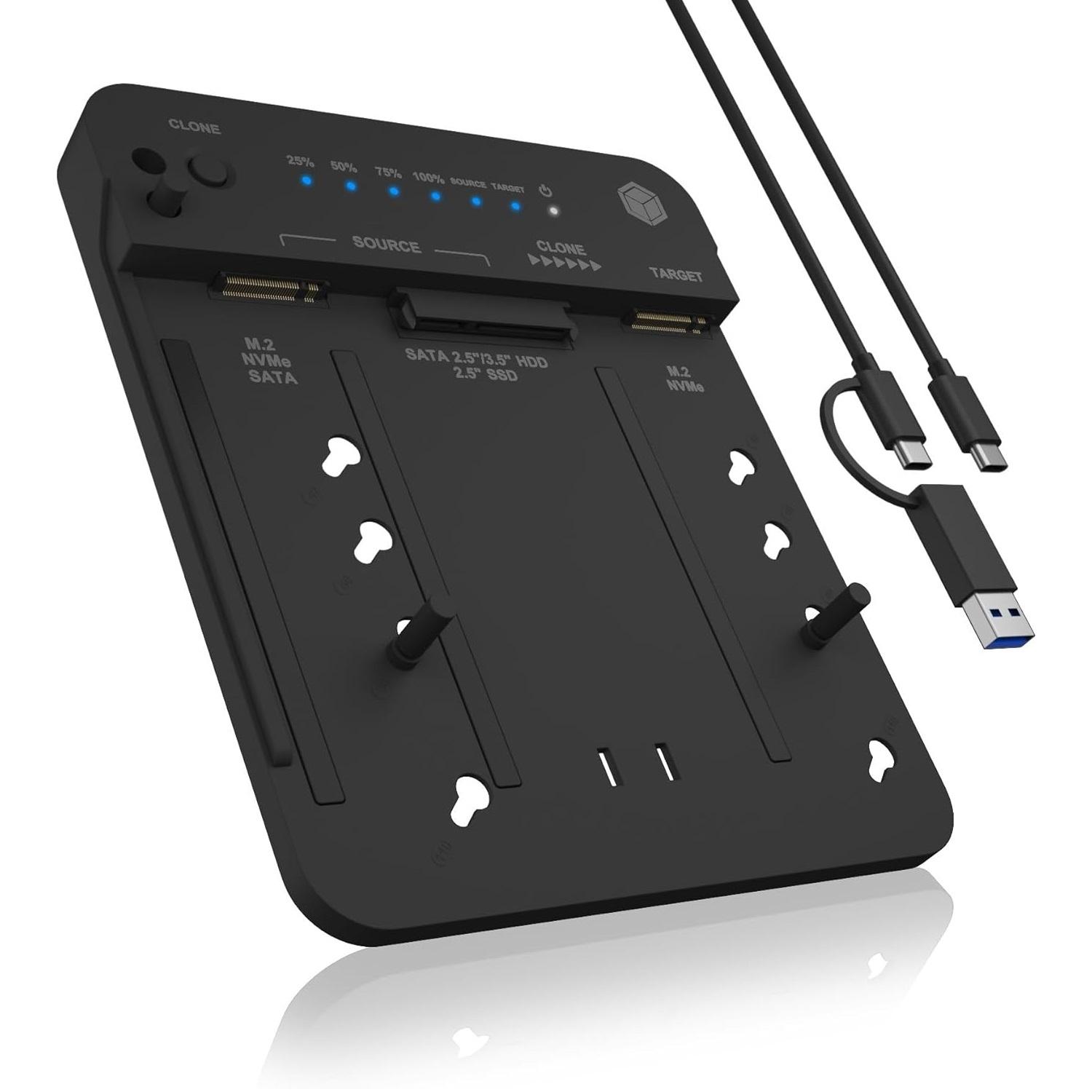 ICYBOX IB-2913MCL-C31 :: Докинг и клонинг станция за M.2 NVMe SSD and 2.5"/3.5" SATA SSD/HDD, USB, черен | JAR Computers ICYBOX IB-2913MCL-C31 :: Докинг и клонинг станция за M.2 NVMe SSD and 2.5"/3.5" SATA SSD/HDD, USB, черен