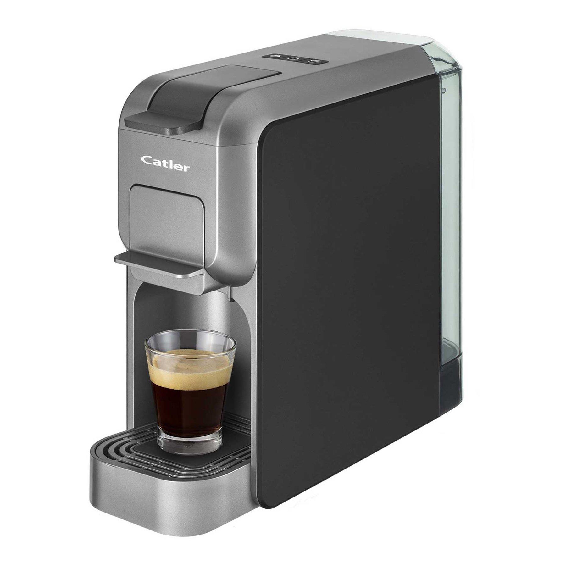 Кафе машина Catler ES700, за капсули Dolce Gusto, Nespresso, Caffissimo, 1350 W, налягане на помпата 15 бара, черно-сребриста | JAR Computers Кафе машина Catler ES700, за капсули Dolce Gusto, Nespresso, Caffissimo, 1350 W, налягане на помпата 15 бара, черно-сребриста