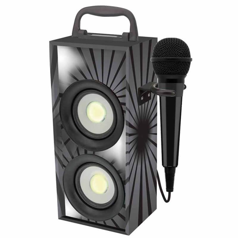 Мини Bluetooth караоке спийкър с микрофон - Lexibook Bluetooth Tower (черен) | JAR Computers Мини Bluetooth караоке спийкър с микрофон - Lexibook Bluetooth Tower (черен)