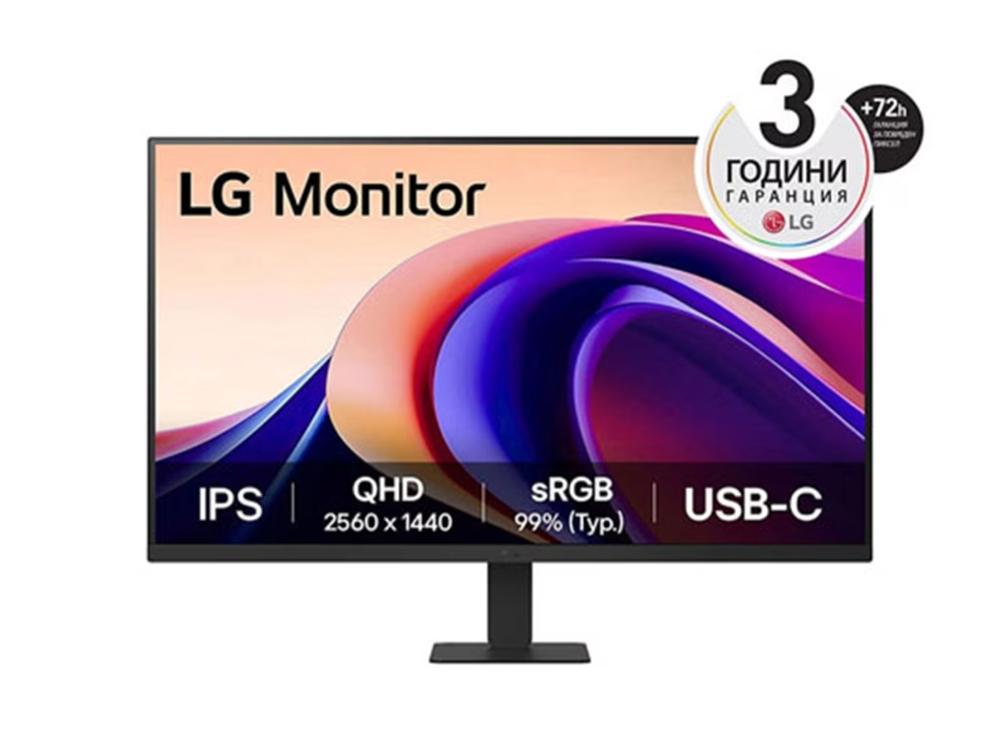 Монитор LG 32U631A-B, 31.5", IPS, 5ms, Flat, LED, QHD, 2560x1440, Anti-Glare, HDMI, USB-C, черен | JAR Computers Монитор LG 32U631A-B, 31.5", IPS, 5ms, Flat, LED, QHD, 2560x1440, Anti-Glare, HDMI, USB-C, черен