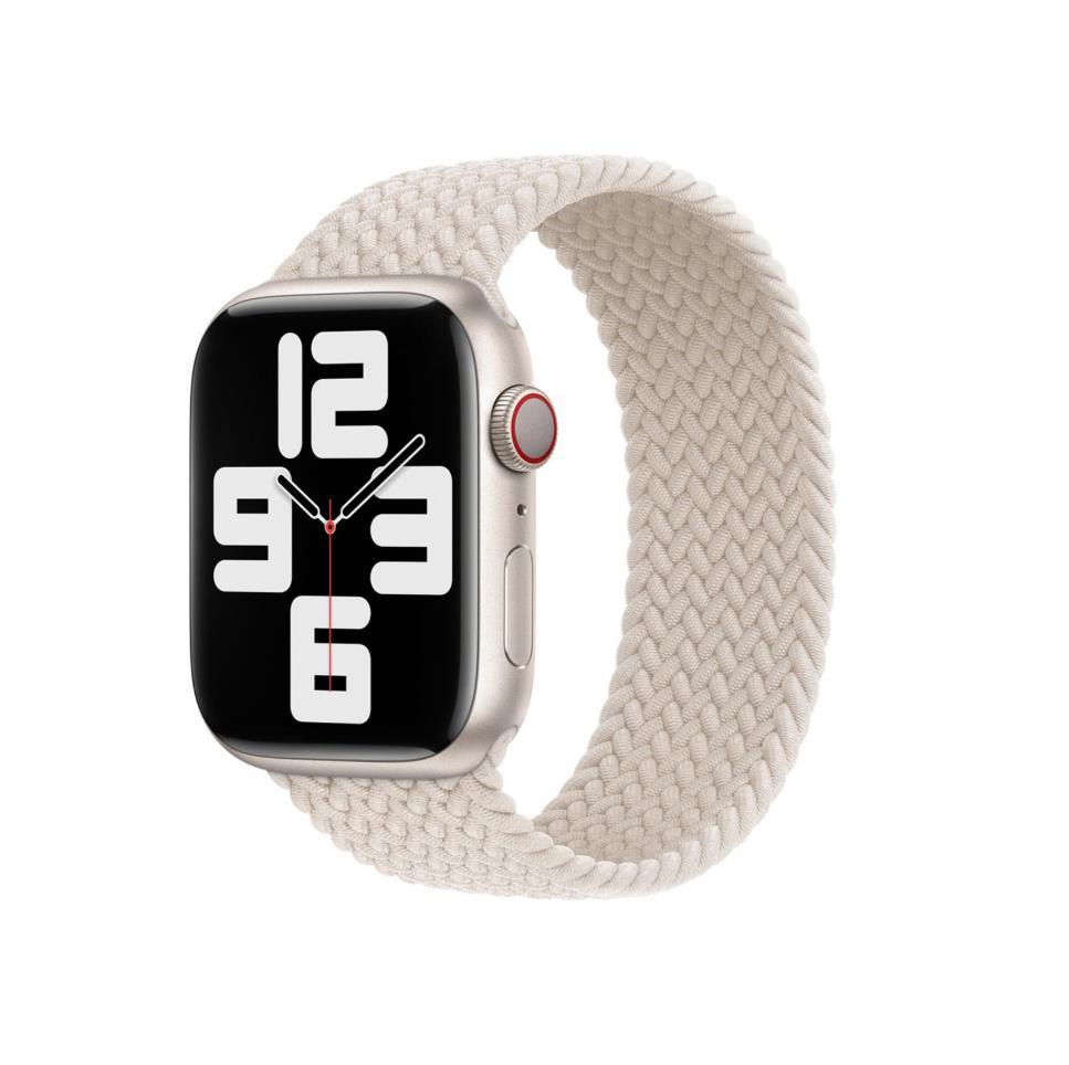 Оригинална текстилна каишка за Apple Watch 44мм, 45мм, 46мм, Ultra, Ultra 2, Ultra 3 49 - Apple Starlight Braided Solo Loop Band Size 11 | JAR Computers Оригинална текстилна каишка за Apple Watch 44мм, 45мм, 46мм, Ultra, Ultra 2, Ultra 3 49 - Apple Starlight Braided Solo Loop Band Size 11