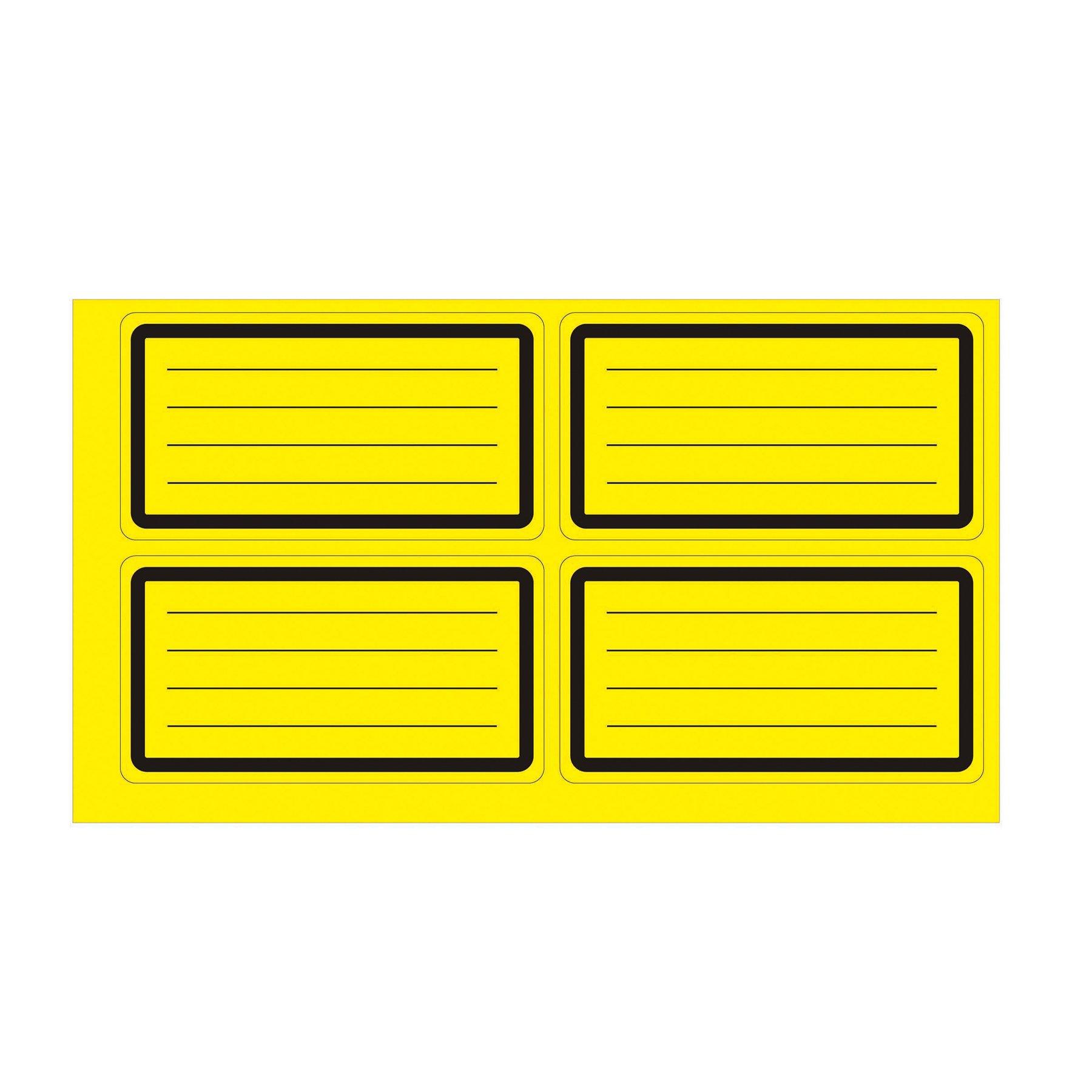 Top Office Самозалепващи се етикети, ученически, жълти, 40 броя