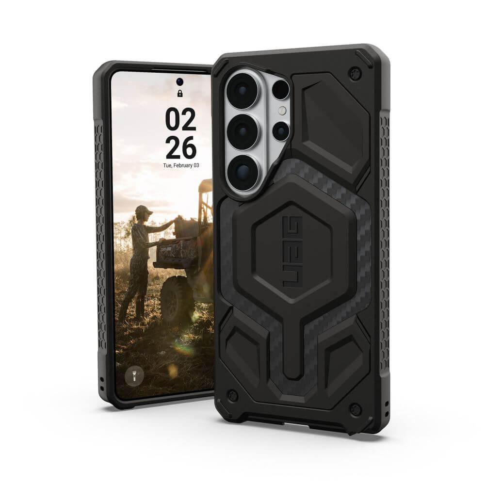 Удароустойчив хибриден кейс с MagSafe за Samsung Galaxy S26 Ultra - Urban Armor Gear Monarch Pro Carbon Fiber Case (черен) | JAR Computers Удароустойчив хибриден кейс с MagSafe за Samsung Galaxy S26 Ultra - Urban Armor Gear Monarch Pro Carbon Fiber Case (черен)