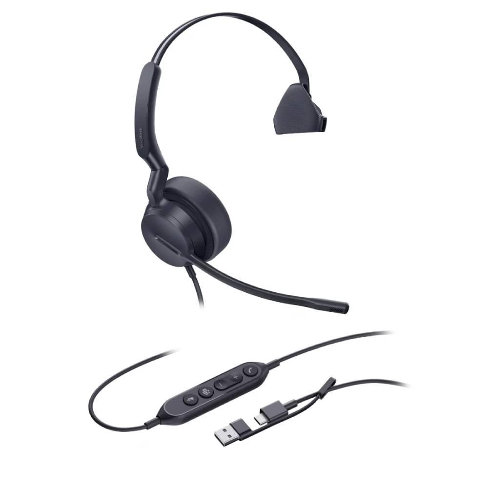 Yealink UH46 Mono Teams USB-C/A жичнa слушалкa | JAR Computers Yealink UH46 Mono Teams USB-C/A жичнa слушалкa