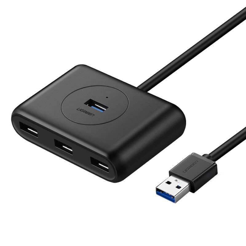 4-портов USB 3.0 хъб за компютри и лаптопи с USB-A (100 см) - Ugreen USB-A 3.0 Hub 4-port (черен) | JAR Computers 4-портов USB 3.0 хъб за компютри и лаптопи с USB-A (100 см) - Ugreen USB-A 3.0 Hub 4-port (черен)