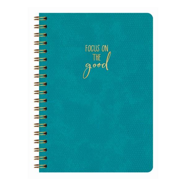 Бележник със спирала LASTVA Palermo, B5, 90 л., линиран шамоа офсет 80 г, термо PU корица, тюркоаз | JAR Computers Бележник със спирала LASTVA Palermo, B5, 90 л., линиран шамоа офсет 80 г, термо PU корица, тюркоаз