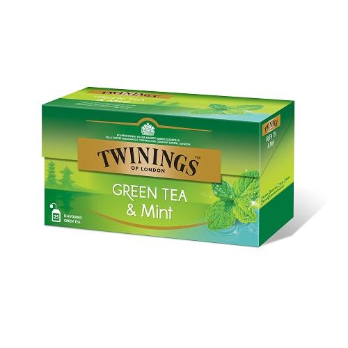 Чай Twinings Зелен с мента, кутия 25 бр. х 1.5 г | JAR Computers Чай Twinings Зелен с мента, кутия 25 бр. х 1.5 г