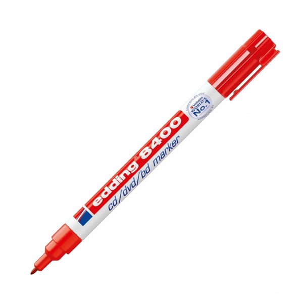 EDDING 8400 CD/DVD MARKER RED (EDD3705002R)