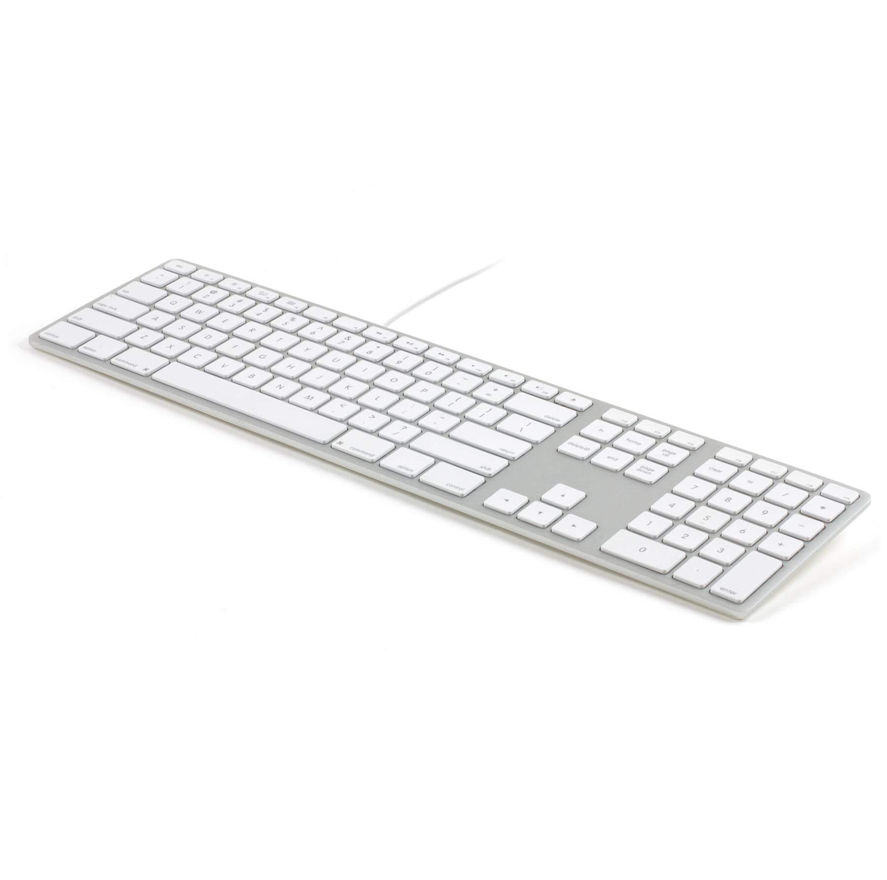 Качествена алуминиева жична клавиатура с подсветка за Mac (сребрист) - Matias Backlit Wired Aluminum Keyboard with Numeric Keypad | JAR Computers Качествена алуминиева жична клавиатура с подсветка за Mac (сребрист) - Matias Backlit Wired Aluminum Keyboard with Numeric Keypad