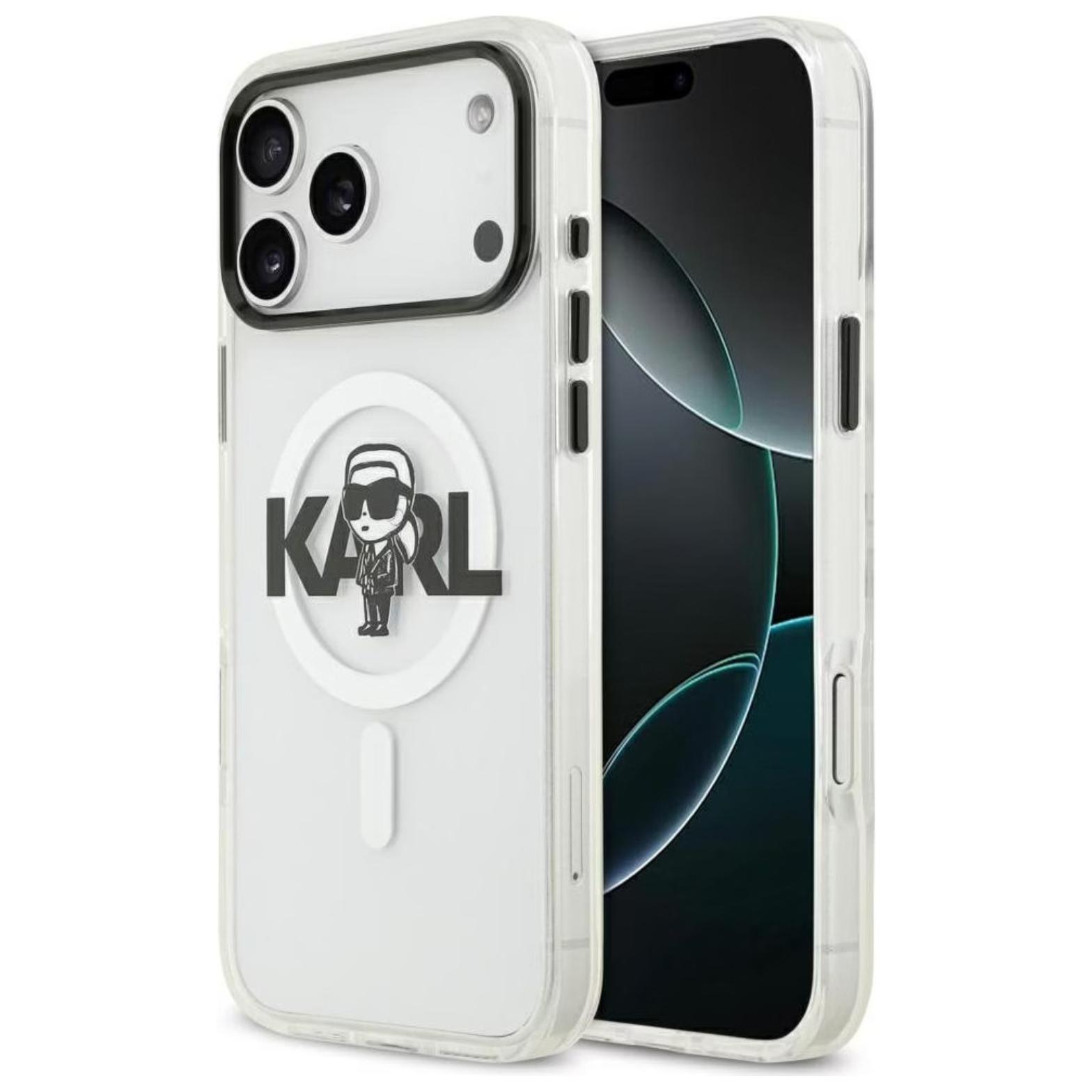 Karl Lagerfeld Калъф Apple iPhone 17 Pro, IML MagSafe Sketch Karl Logo /прозрачен/ - KLHMP17LHGKIGKBT | JAR Computers Karl Lagerfeld Калъф Apple iPhone 17 Pro, IML MagSafe Sketch Karl Logo /прозрачен/ - KLHMP17LHGKIGKBT