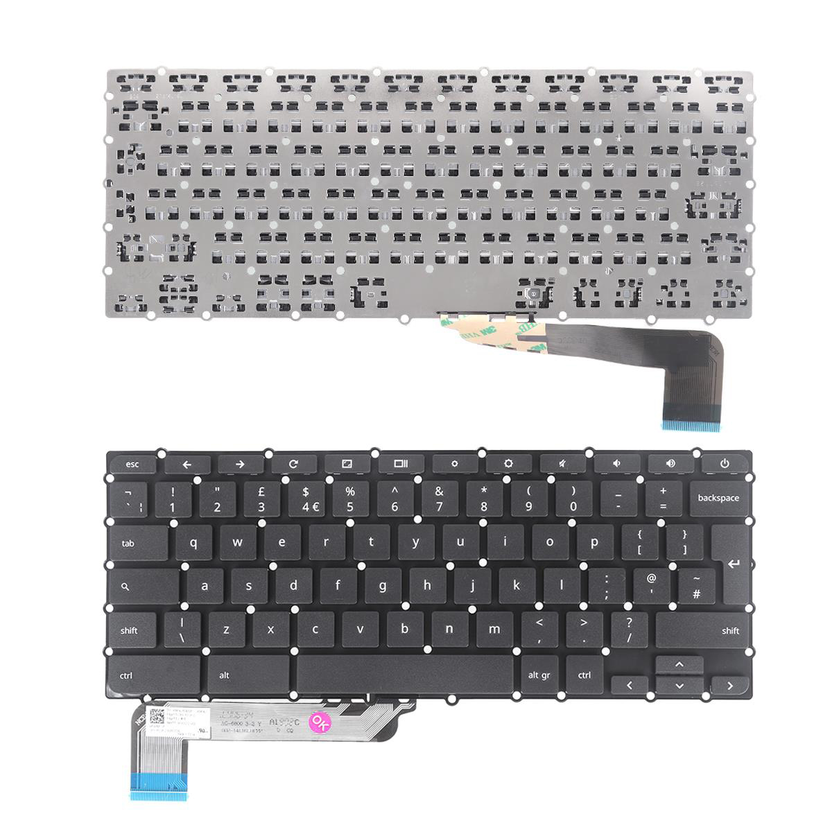 Клавиатура за лаптоп Asus ChromeBook C423 C423N C423NA - Черна Без Рамка, с Голям Ентър UK | JAR Computers Клавиатура за лаптоп Asus ChromeBook C423 C423N C423NA - Черна Без Рамка, с Голям Ентър UK