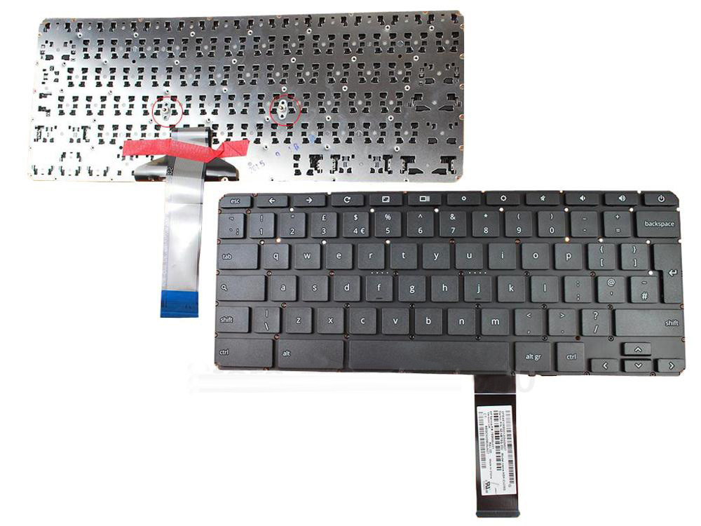 Клавиатура за лаптоп HP ChromeBook 11-2000 11-2070No 11-2071 Black Without Frame US / Черна Без Рамка (Малък Ентър) с Кирилица | JAR Computers Клавиатура за лаптоп HP ChromeBook 11-2000 11-2070No 11-2071 Black Without Frame US / Черна Без Рамка (Малък Ентър) с Кирилица