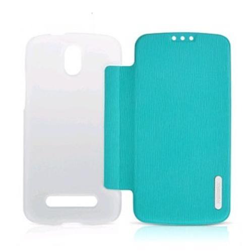 Кожен кейс с твърда задна част за HTC Desire 500 - Remax Leather Case (син) | JAR Computers Кожен кейс с твърда задна част за HTC Desire 500 - Remax Leather Case (син)