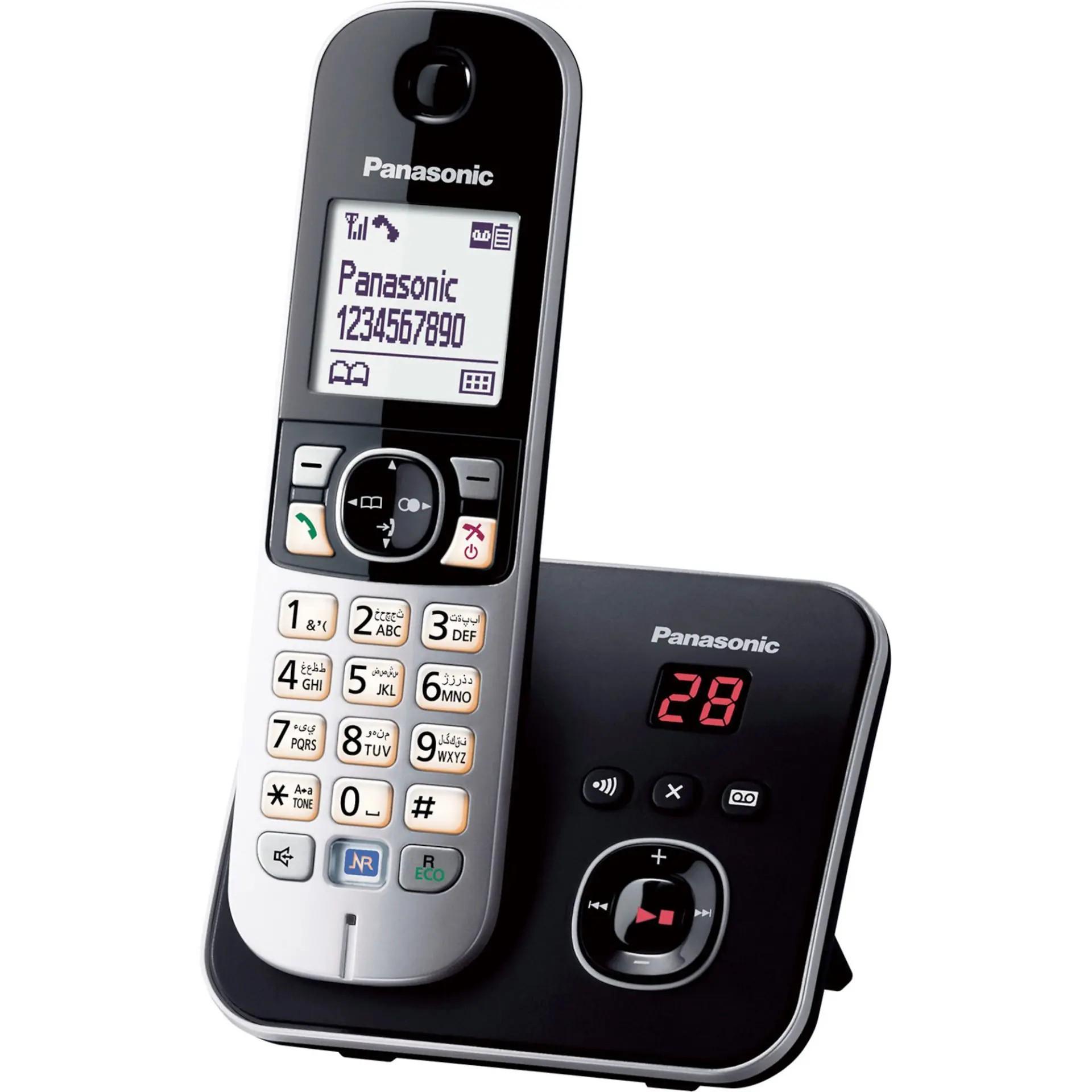 Panasonic KX-TG6821FXB безжичен DECT телефон с телефонен секретар | JAR Computers Panasonic KX-TG6821FXB безжичен DECT телефон с телефонен секретар