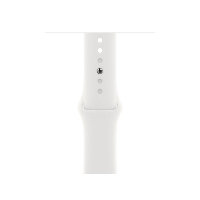 Умен часовник от Apple - Apple Watch Series 8 Cellular, 41mm Silver Aluminium Case with White Sport Band White Sport Band | JAR Computers Умен часовник от Apple - Apple Watch Series 8 Cellular, 41mm Silver Aluminium Case with White Sport Band White Sport Band