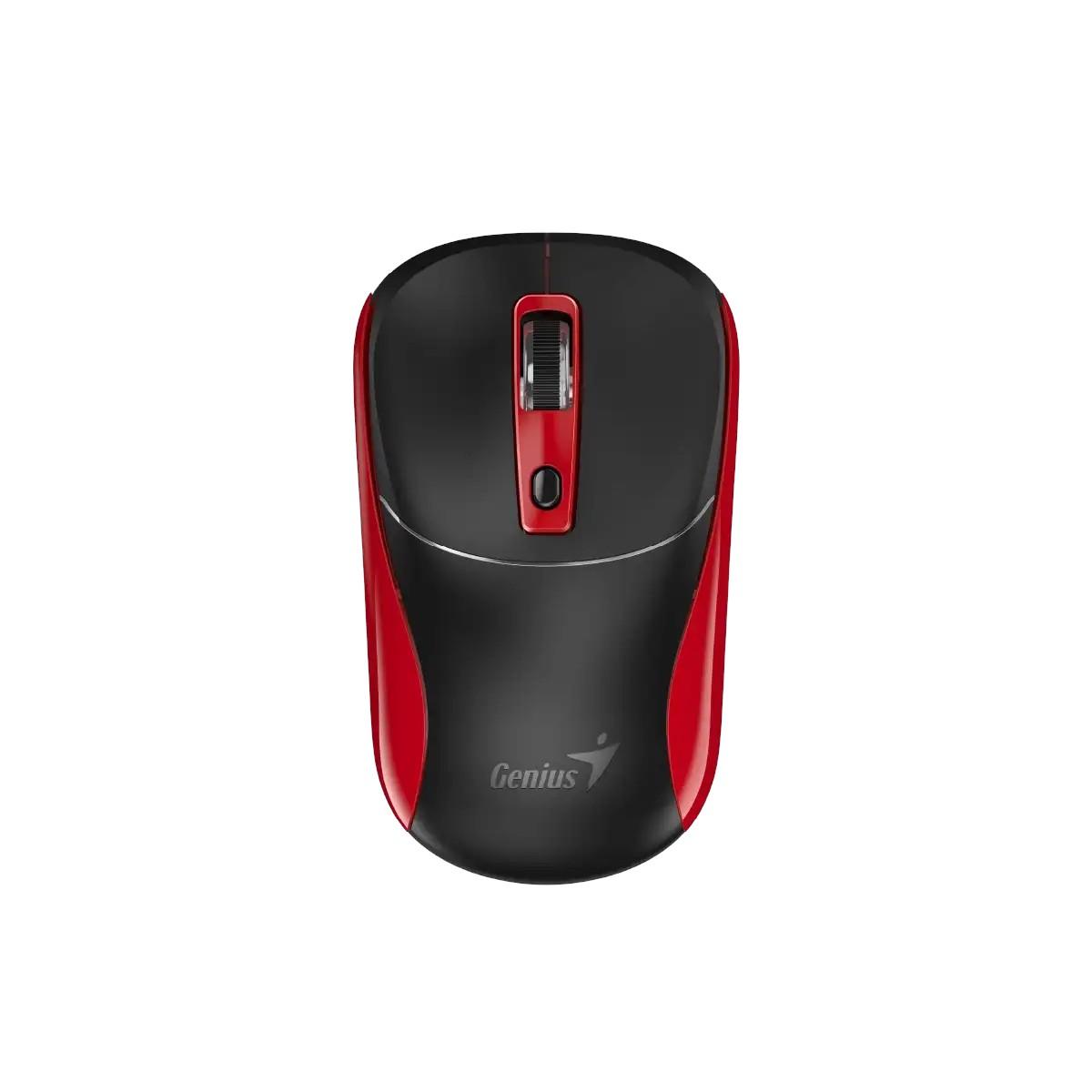 Genius Мишка NX-7123, безжична, AI Copilot, черно-червена