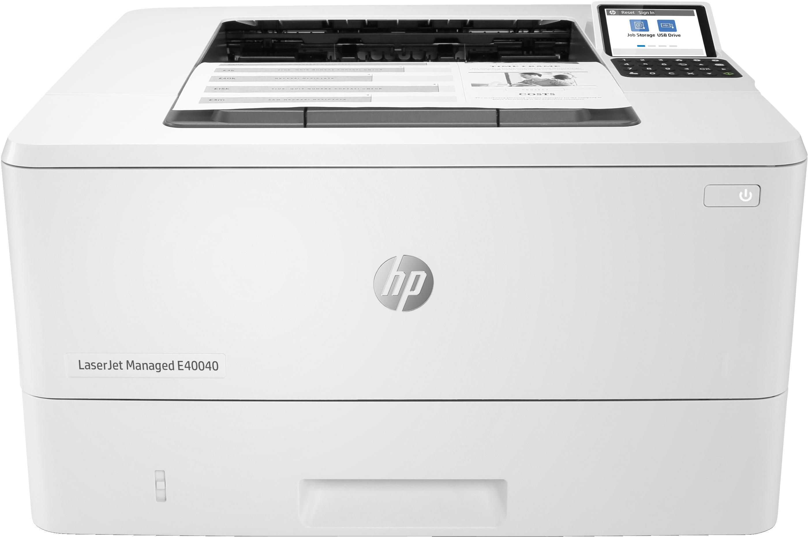 HP LaserJet Managed E40040dn A4 Mono Laser 38ppm | JAR Computers HP LaserJet Managed E40040dn A4 Mono Laser 38ppm