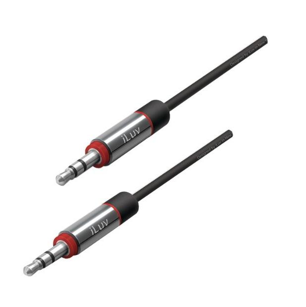 Качествен 3.5 мм. аудио кабел 180 см. - iLuv Premium Aux-In Audio Cable (черен) | JAR Computers Качествен 3.5 мм. аудио кабел 180 см. - iLuv Premium Aux-In Audio Cable (черен)
