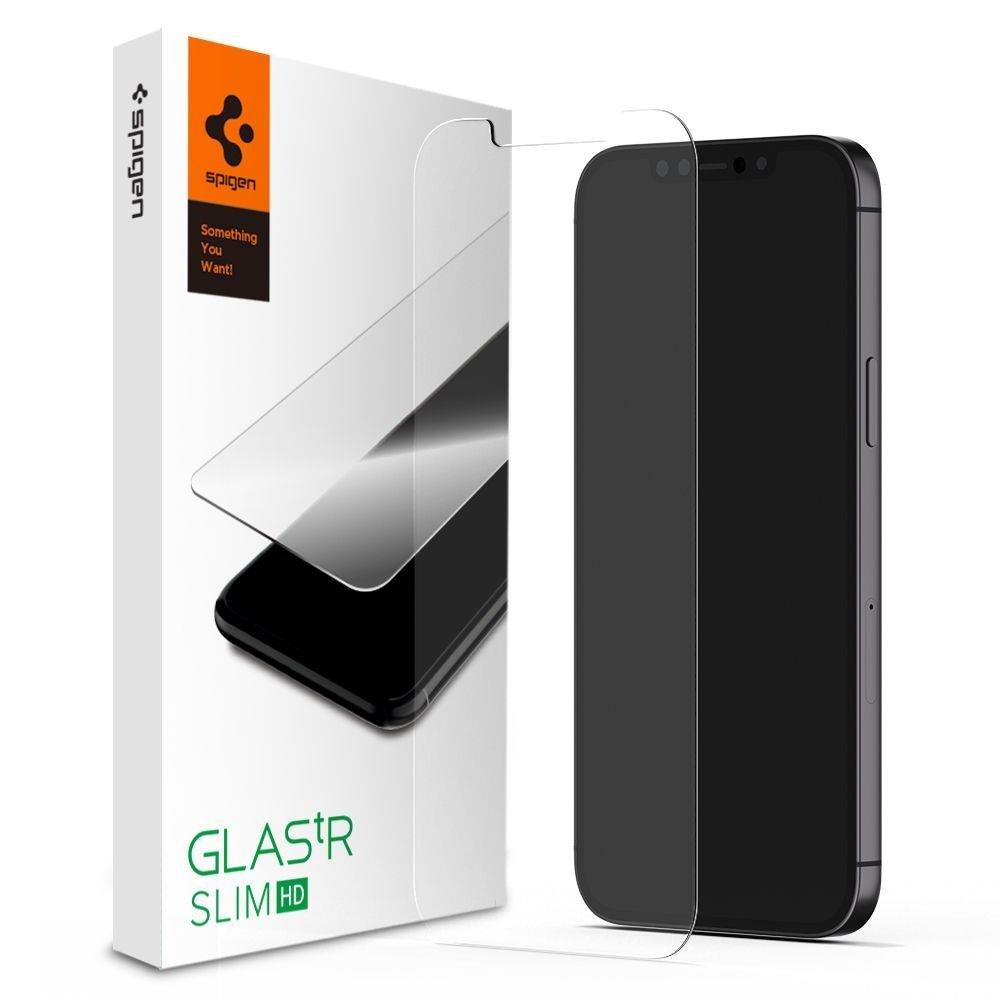 Калено стъклено защитно покритие за дисплея на iPhone 12 mini - Spigen Glass.Tr Slim Tempered Glass (прозрачен) | JAR Computers Калено стъклено защитно покритие за дисплея на iPhone 12 mini - Spigen Glass.Tr Slim Tempered Glass (прозрачен)