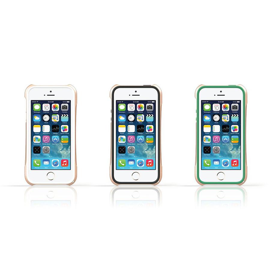 Най-висока защита алуминиев бъмпер за iPhone 5, iPhone 5S, iPhone SE - Tunewear Frame x Frame Shock Mount (златист) | JAR Computers Най-висока защита алуминиев бъмпер за iPhone 5, iPhone 5S, iPhone SE - Tunewear Frame x Frame Shock Mount (златист)