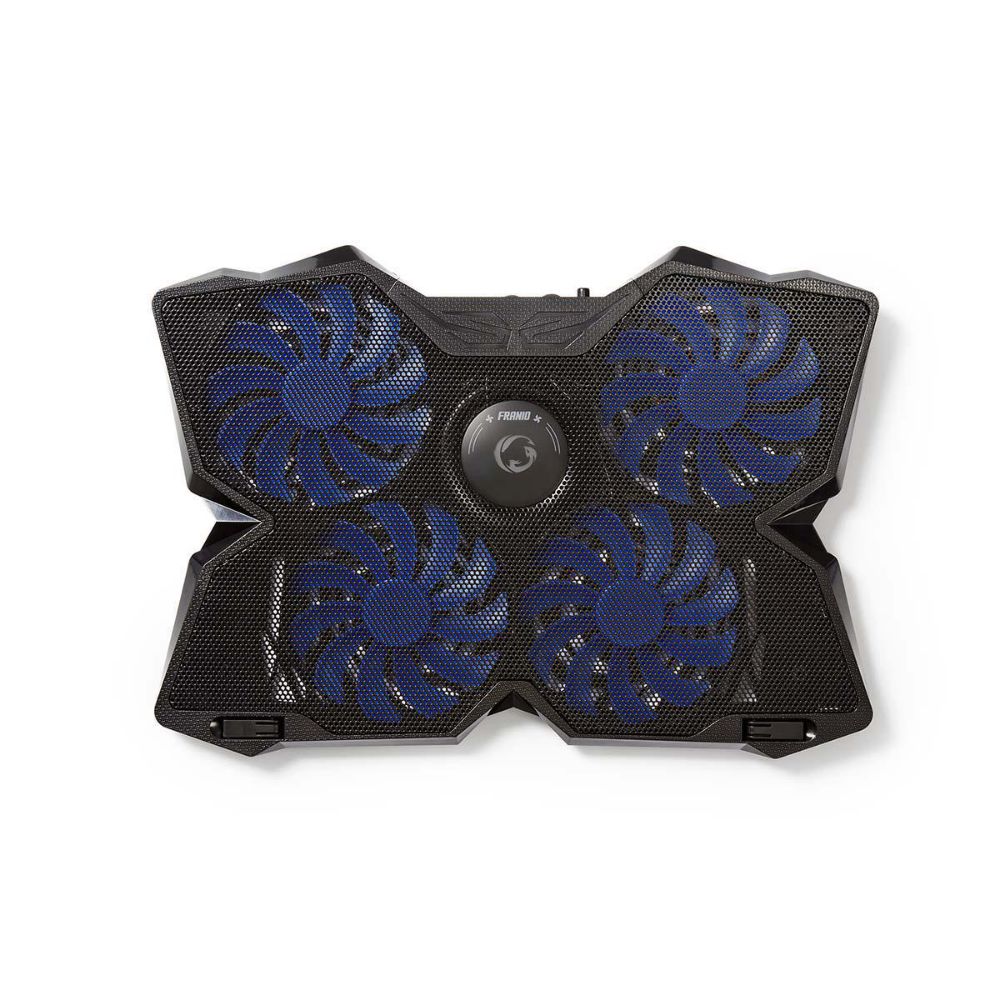 Nedis Cooling Pad για Laptop έως 19" με 4 Ανεμιστήρες και Φωτισμό (GNCR200BK) (NEDGNCR200BK)