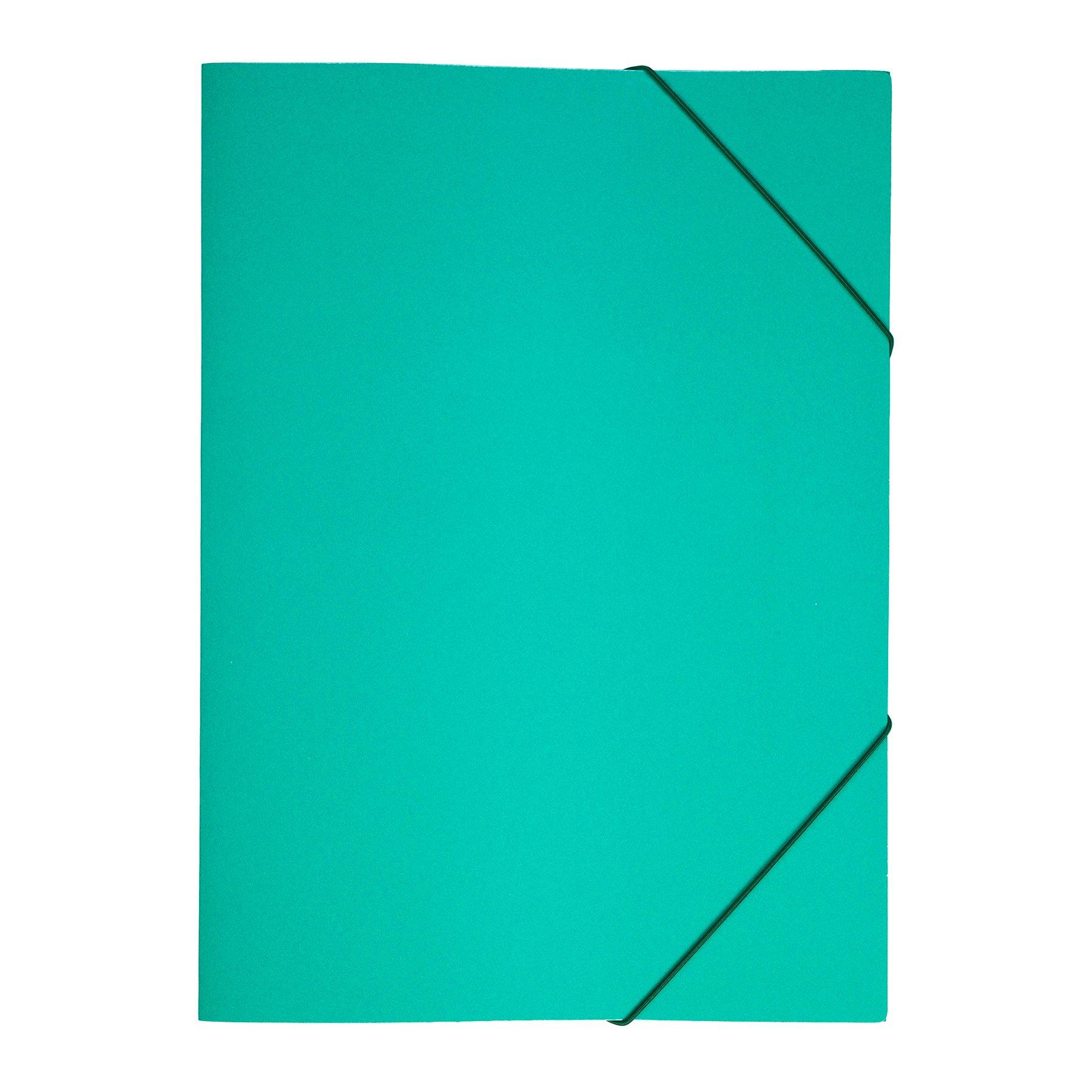 Папка, картонена, с ластик, UV лак, 235 х 325 mm, 350 g/m2, зелена