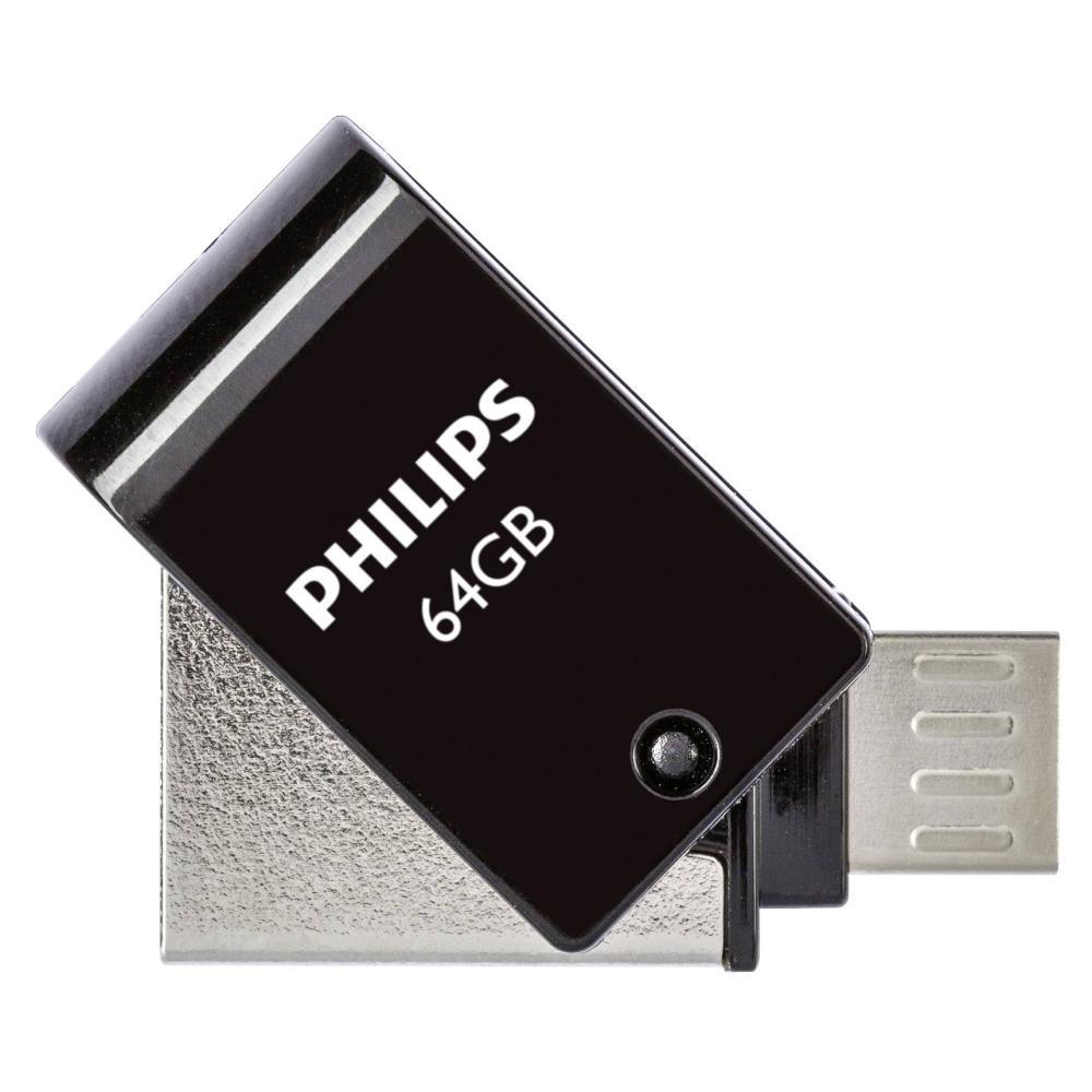 Philips 2-in-1 64GB USB 2.0 Stick με σύνδεση micro USB-B Μαύρο (PHUSB64G2IN1OTGG) (PHIPHUSB64G2IN1OTGG) | JAR Computers Philips 2-in-1 64GB USB 2.0 Stick με σύνδεση micro USB-B Μαύρο (PHUSB64G2IN1OTGG) (PHIPHUSB64G2IN1OTGG)
