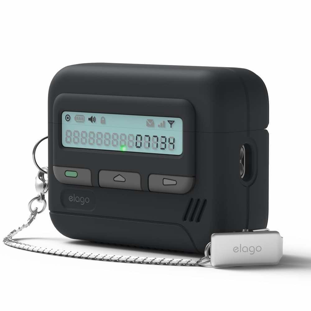 Силиконов калъф за Apple AirPods Pro 3 - Elago Pager Hang Case (черен) | JAR Computers Силиконов калъф за Apple AirPods Pro 3 - Elago Pager Hang Case (черен)