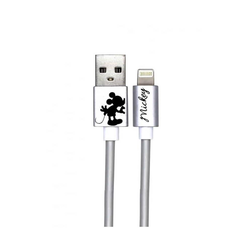 USB кабел за Apple устройства с Lightning порт (100 см) - Disney Mickey Mouse Apple Lightning Cable (сребрист) | JAR Computers USB кабел за Apple устройства с Lightning порт (100 см) - Disney Mickey Mouse Apple Lightning Cable (сребрист)