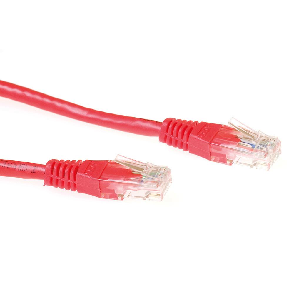 ACT IB8500 мрежов кабел Червен 0,5 м Cat6 U/UTP (UTP)