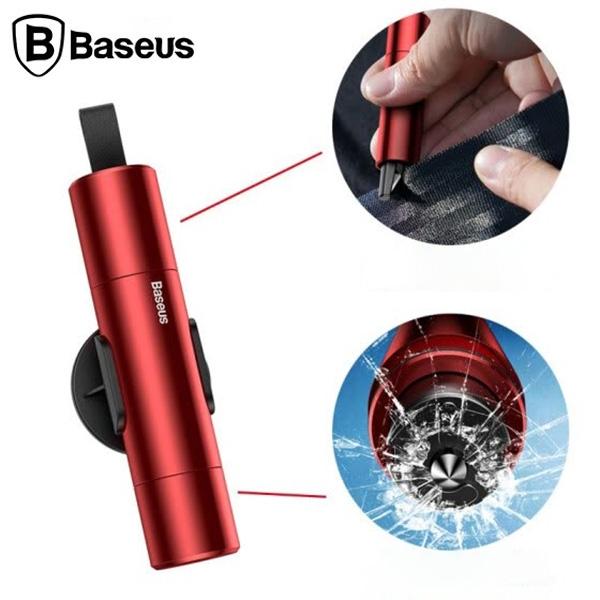 Baseus Sharp Tool Safety Hammer (CRSFH-09)- инструмент за разбиване на стъкло и срязване на колан при извънредни ситуации (червен) | JAR Computers Baseus Sharp Tool Safety Hammer (CRSFH-09)- инструмент за разбиване на стъкло и срязване на колан при извънредни ситуации (червен)