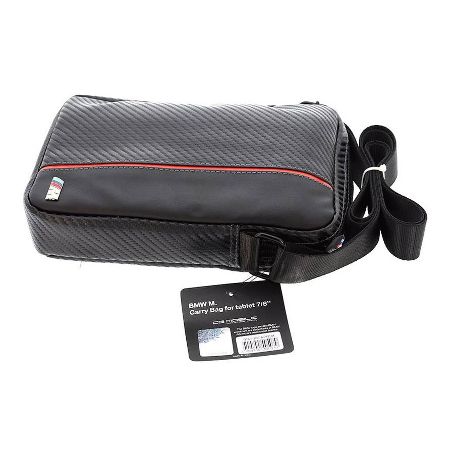 Дизайнерска чанта с презрамка за таблети до 8 инча - BMW Carbon Inspiration Tablet Bag (черен-червен) | JAR Computers Дизайнерска чанта с презрамка за таблети до 8 инча - BMW Carbon Inspiration Tablet Bag (черен-червен)