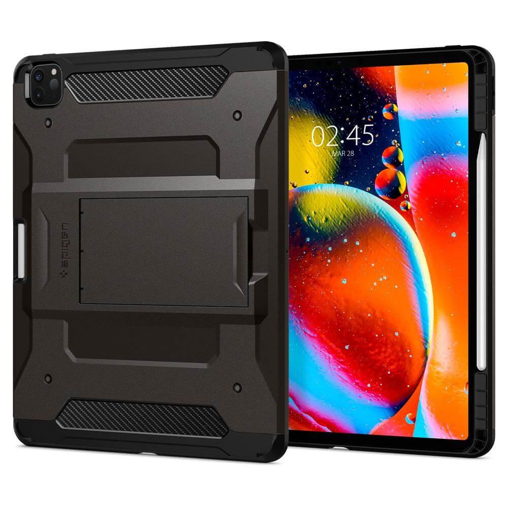 Хибриден кейс с най-висока степен на защита за iPad Pro 12.9 (2020) - Spigen Tough Armor Pro Case (тъмносив) | JAR Computers Хибриден кейс с най-висока степен на защита за iPad Pro 12.9 (2020) - Spigen Tough Armor Pro Case (тъмносив)