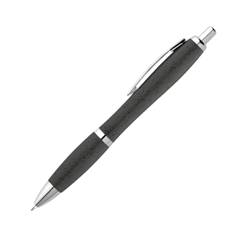 Химикалка Terry, от пшенични влакна, черна, 50 броя