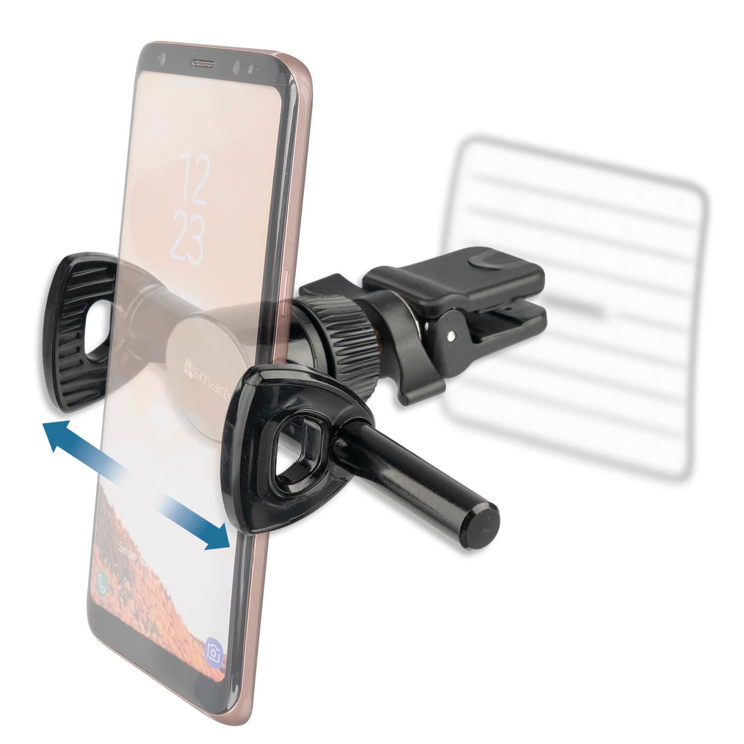 Поставка за радиатора на кола за смартфони до 86 мм. на ширина - 4smarts Universal Car Vent Holder Snapclip 2.0 (черен) | JAR Computers Поставка за радиатора на кола за смартфони до 86 мм. на ширина - 4smarts Universal Car Vent Holder Snapclip 2.0 (черен)