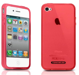 Силиконов калъф за iPhone 4 (червен) - Tunewear SOFTSHELL | JAR Computers Силиконов калъф за iPhone 4 (червен) - Tunewear SOFTSHELL