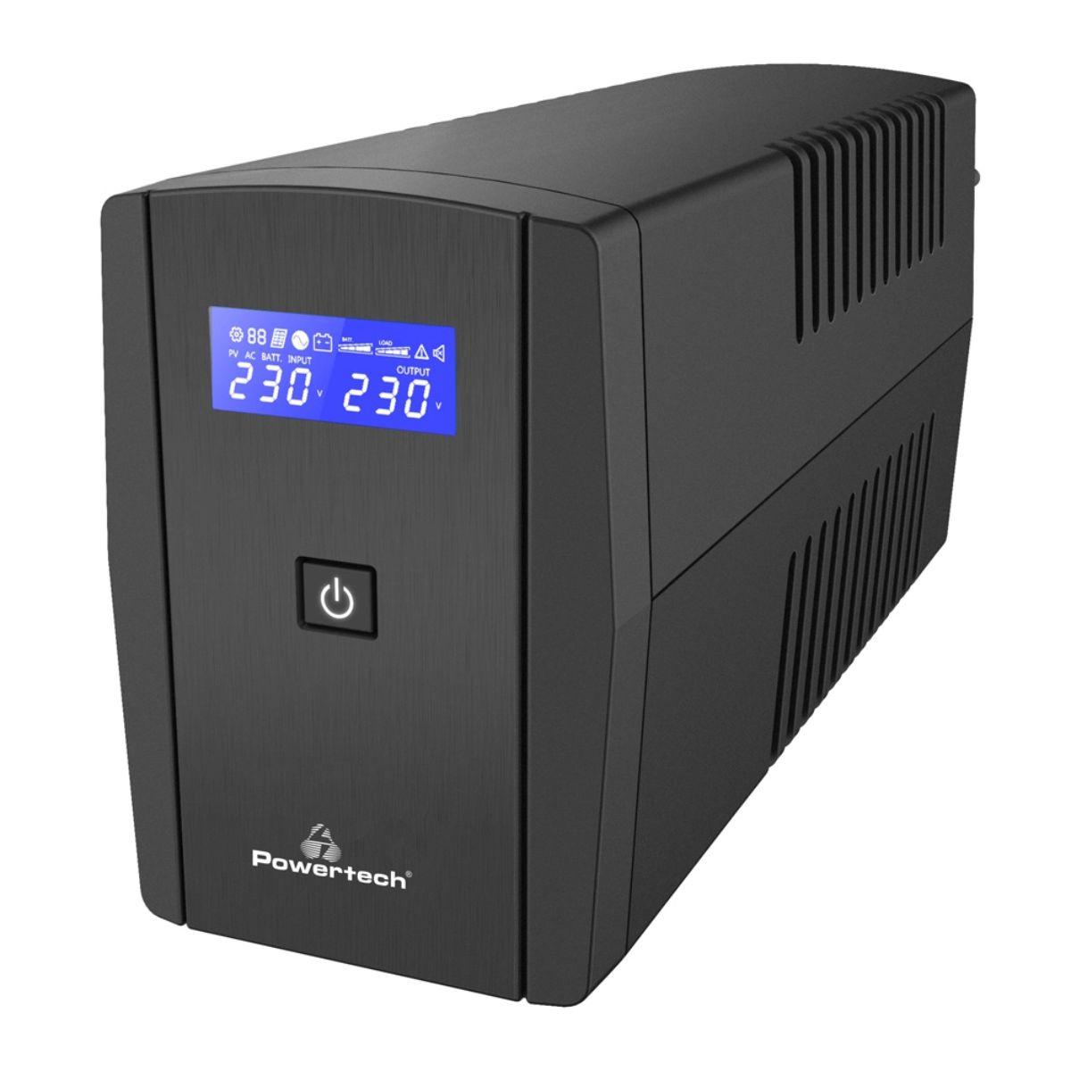 UPS устройство Powertech PT-1295 Line Interactive, 850VA/510W, LCD дисплей | JAR Computers UPS устройство Powertech PT-1295 Line Interactive, 850VA/510W, LCD дисплей