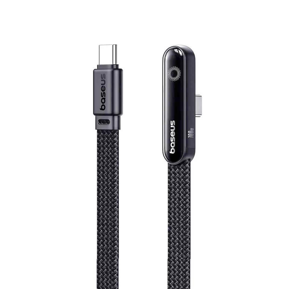 USB-A към USB-C кабел за устройства с USB-C порт - Baseus MVP 3 Angled USB-A to USB-C Data Cable 100W (200 см) (черен) | JAR Computers USB-A към USB-C кабел за устройства с USB-C порт - Baseus MVP 3 Angled USB-A to USB-C Data Cable 100W (200 см) (черен)