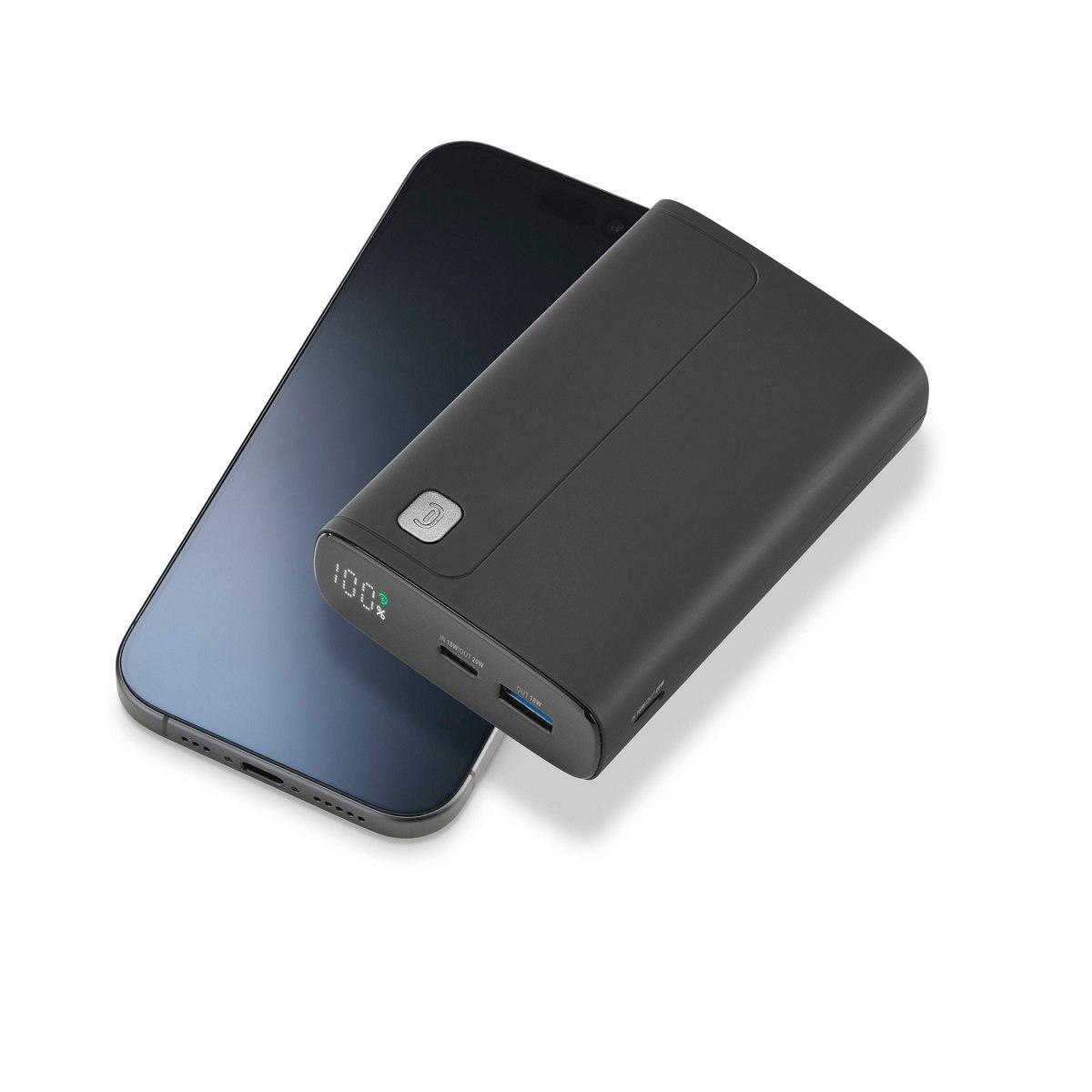 Външна батерия ELITE 20000 mAh PD 20W LED дисплей черна