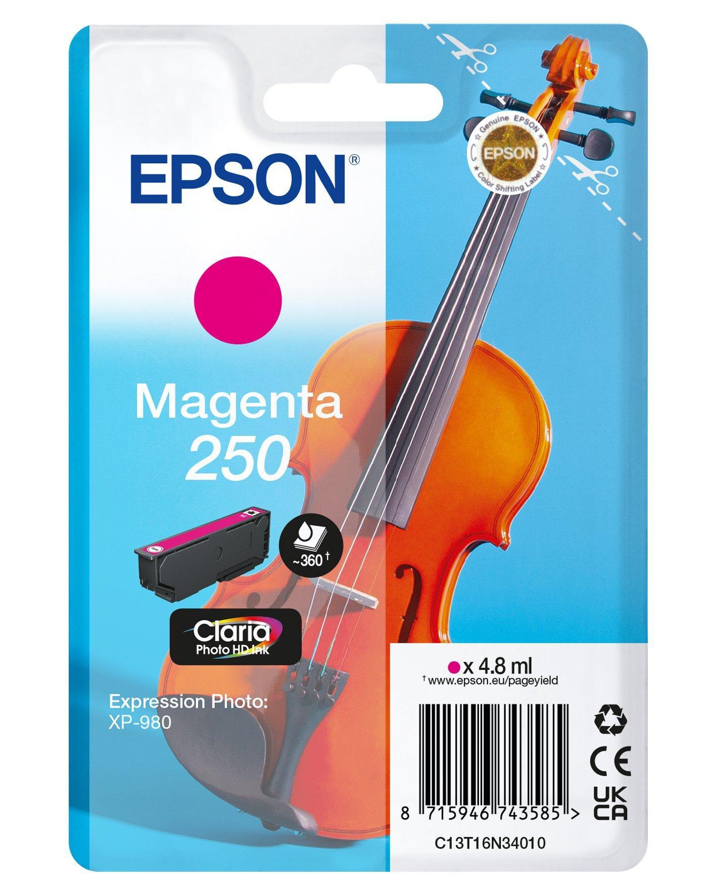 Epson Singlepack Magenta 250 Violin Claria Photo HD Ink | JAR Computers Epson Singlepack Magenta 250 Violin Claria Photo HD Ink