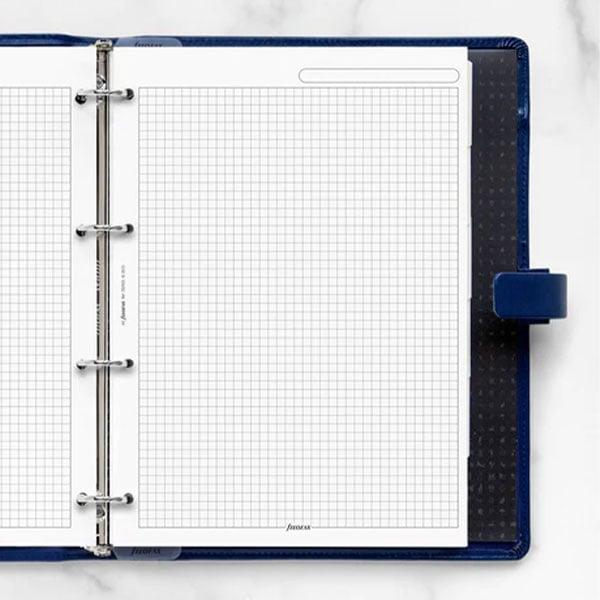 Filofax Пълнител за органайзер, A4, на квадратчета, бял | JAR Computers Filofax Пълнител за органайзер, A4, на квадратчета, бял